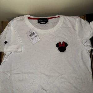 Kate Spade Red and White Short Sleeve Tee with Minnie Mouse Design